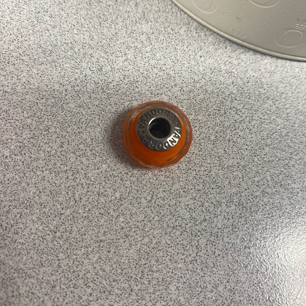 Pandora Orange Charm Bead